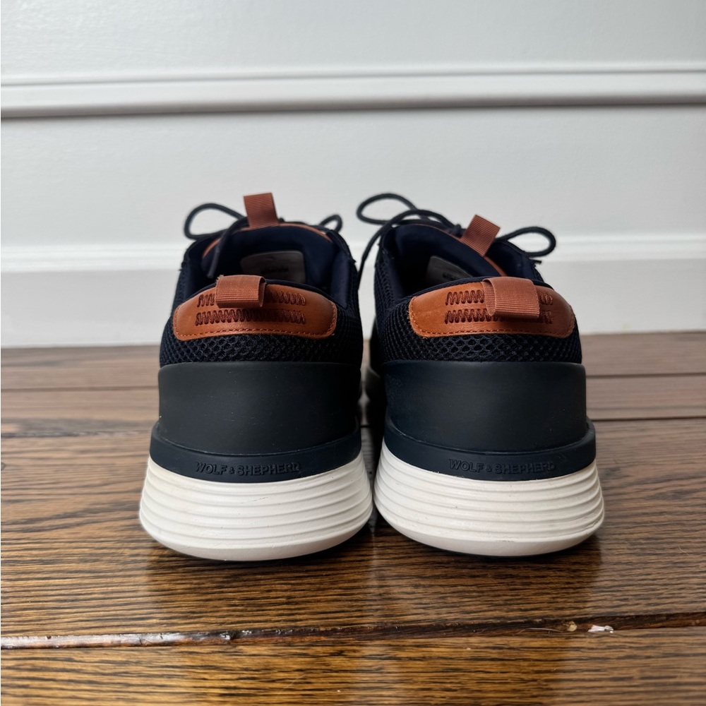Wolf & Shepard Men's Navy Blue Crossover Victory Trainer Sneakers. - Picture 4 of 9